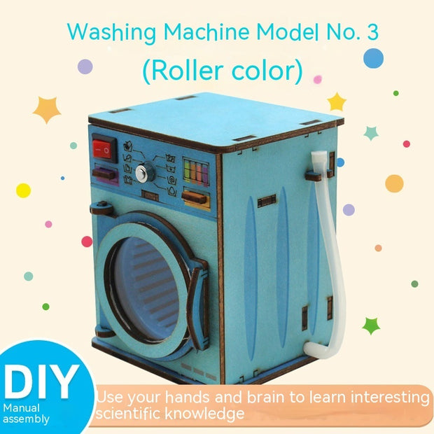 Washing Machine Model No 3 Drum Children's Technology Small Production Diy Elementary School Students Science And Education Frontier Experiment Material Package