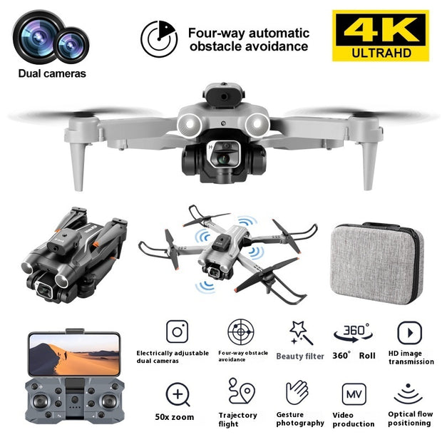 K9 Obstacle Avoidance Folding Drone For Aerial Photography Optical Flow HD Double Camera Four-axis